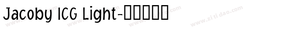 Jacoby ICG Light字体转换